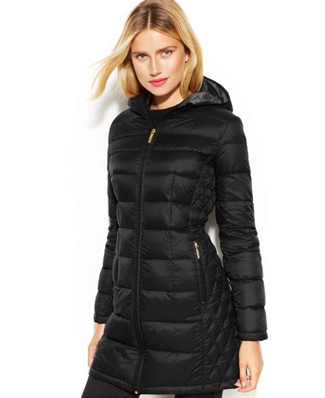 michael michael kors petite packable down puffer coat|Michael Kors fur collar coats.